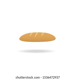Bread icon simple style. Vector illustration on white background.