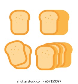 Bread icon, bread slices icon.