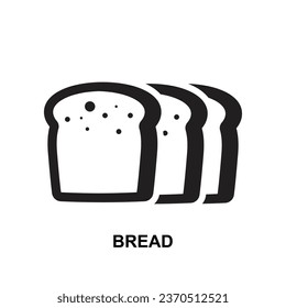 Bread icon. Bread slices icon isolated on background vector illustration.