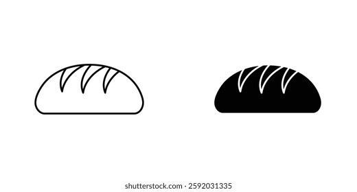 Bread icon symbol collection on white background.