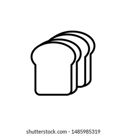 bread icon, symbol design template