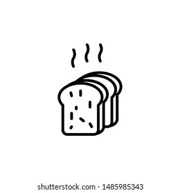 bread icon, symbol design template