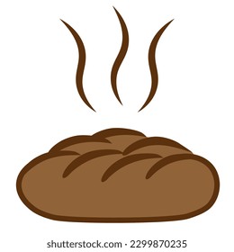 Un icono de pan, un símbolo de pan, una ilustración vectorial