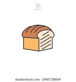 bread Icon symbol vector illustration isolated on white background