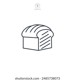 bread Icon symbol vector illustration isolated on white background