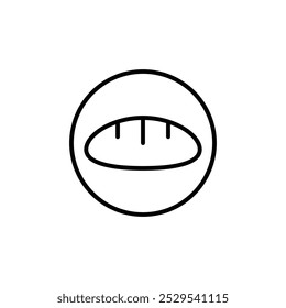 Bread icon Thin vector set