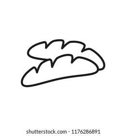 bread icon in trendy flat style 