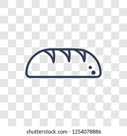 Bread icon. Trendy linear Bread logo concept on transparent background from Hotel and Restaurant collection