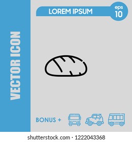 Bread icon vector