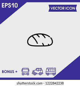 Bread icon vector