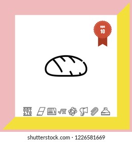 Bread icon vector