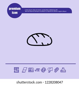 Bread icon vector