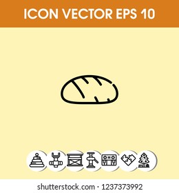 Bread icon vector
