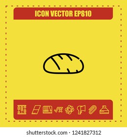 Bread icon vector