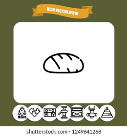 Bread icon vector