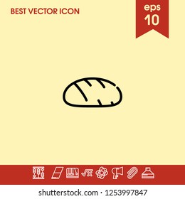 Bread icon vector