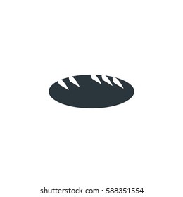 Bread icon vector