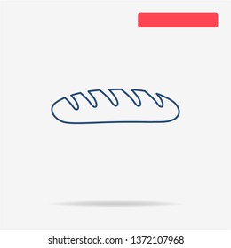Bread icon. Vector concept illustration for design.