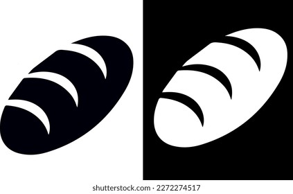 Bread Icon vector design black and white