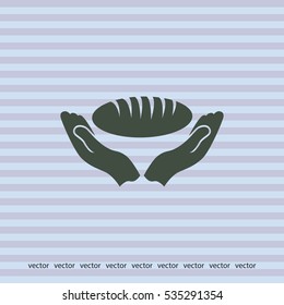 Bread icon, vector design element