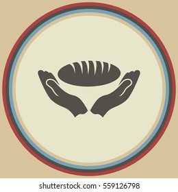 Bread icon, vector design element