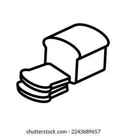 bread icon vector design template in white background