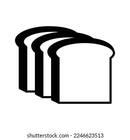 Bread icon vector design template on white background