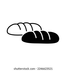 Bread icon vector design template on white background