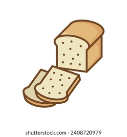 bread icon vector design template simple and clean