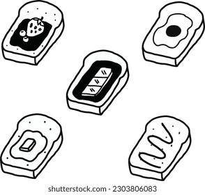 bread icon vector dessert sweet menu cafe 