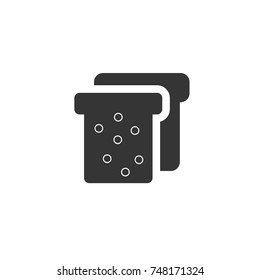 bread icon vector. bread icon glyph style design