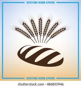 Bread icon vector illustration