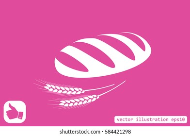 Bread icon vector illustration.