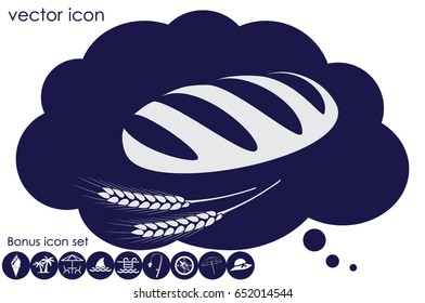 Bread icon vector illustration