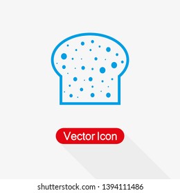 Bread Icon Vector Illustration In Flat Style Eps10