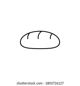 Ilustración vectorial de icono de pan. Icono de vector aislado.