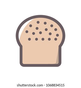 Bread icon Vector Illustration on the white background.