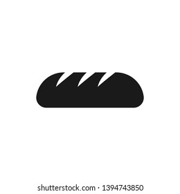 Bread icon Vector Illustration on the white background. Flat illustration of baguette bread.