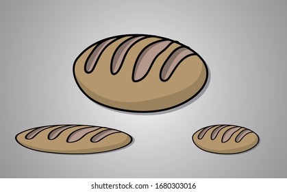 Bread icon Vector Illustration on the white background.