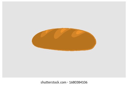 Bread icon Vector Illustration on the white background.