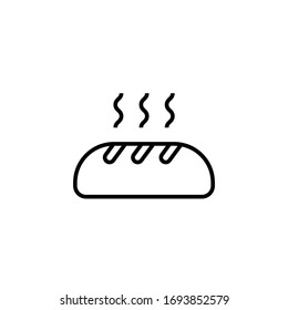 bread icon vector illustration outline style design. isolated on white background