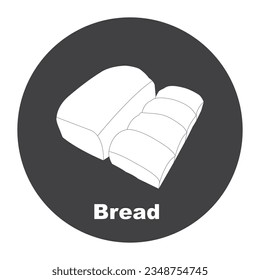 Bread icon vector illustration template design