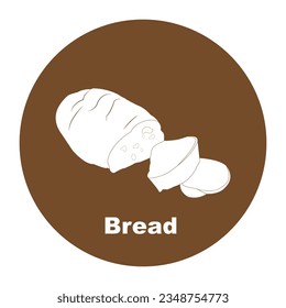Bread icon vector illustration template design