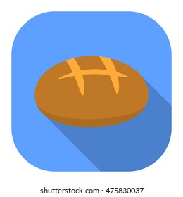 Bread icon of vector illustration for web and mobile