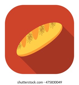 Bread icon of vector illustration for web and mobile