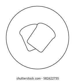 Bread icon of vector illustration for web and mobile design