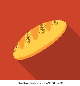 Bread icon of vector illustration for web and mobile
