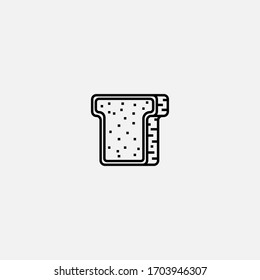 bread icon vector illustrator sign