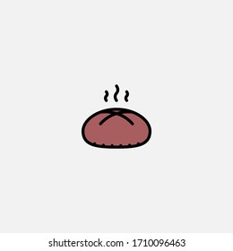 bread icon vector illustrator sign