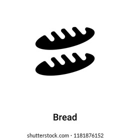 Bread icon vector isolated on white background, logo concept of Bread sign on transparent background, filled black symbol